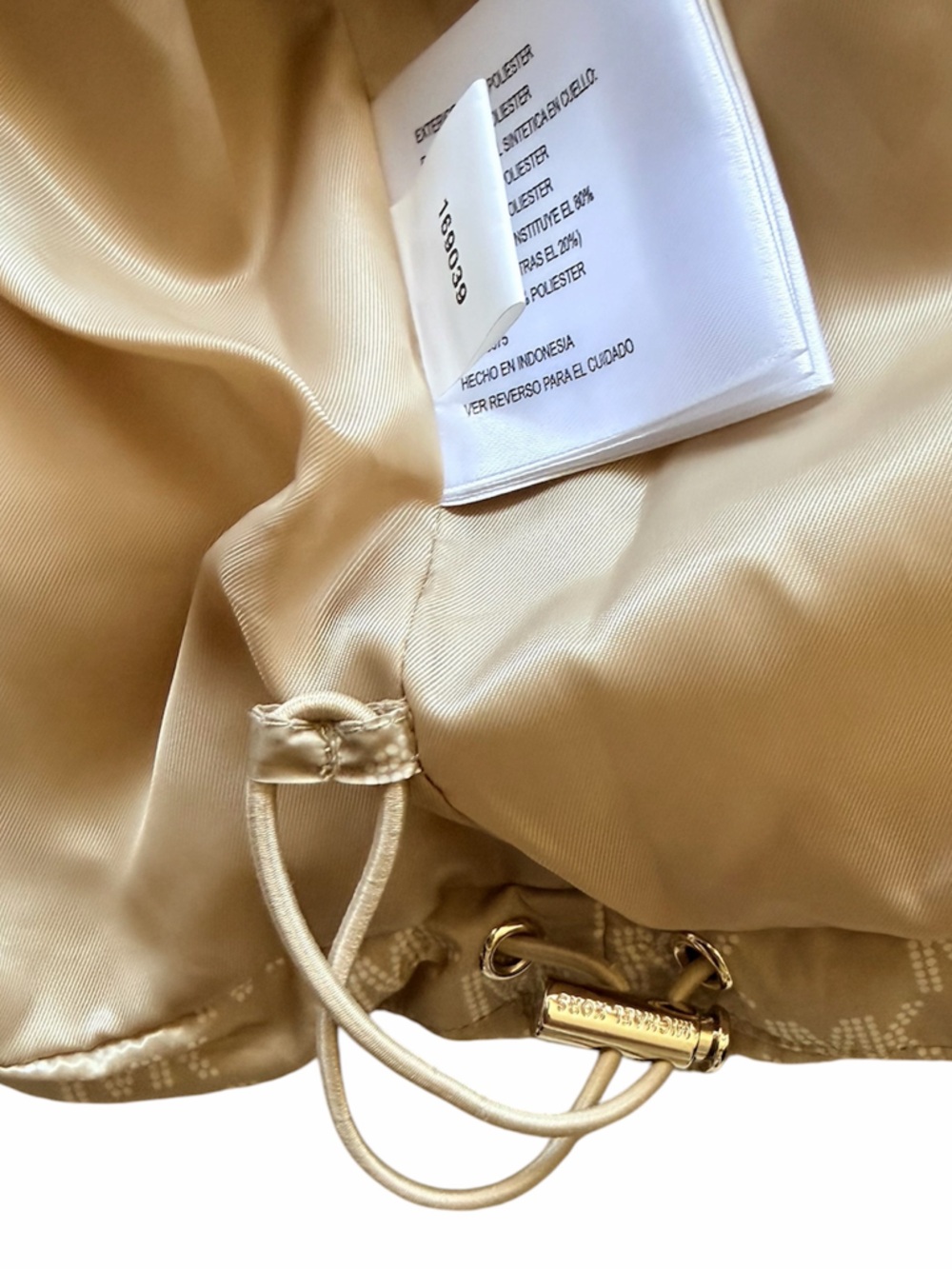 MICHAEL KORS Khaki Logo Gold Puffer Coat - Picture 10 of 11